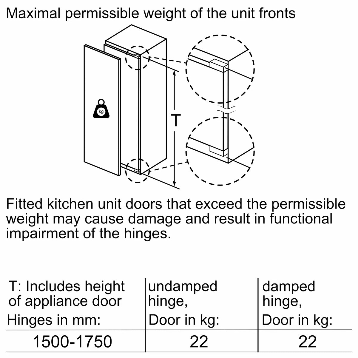 GIN81AEF0G Series 6 built-in freezer, 177.2 × 55.8 cm