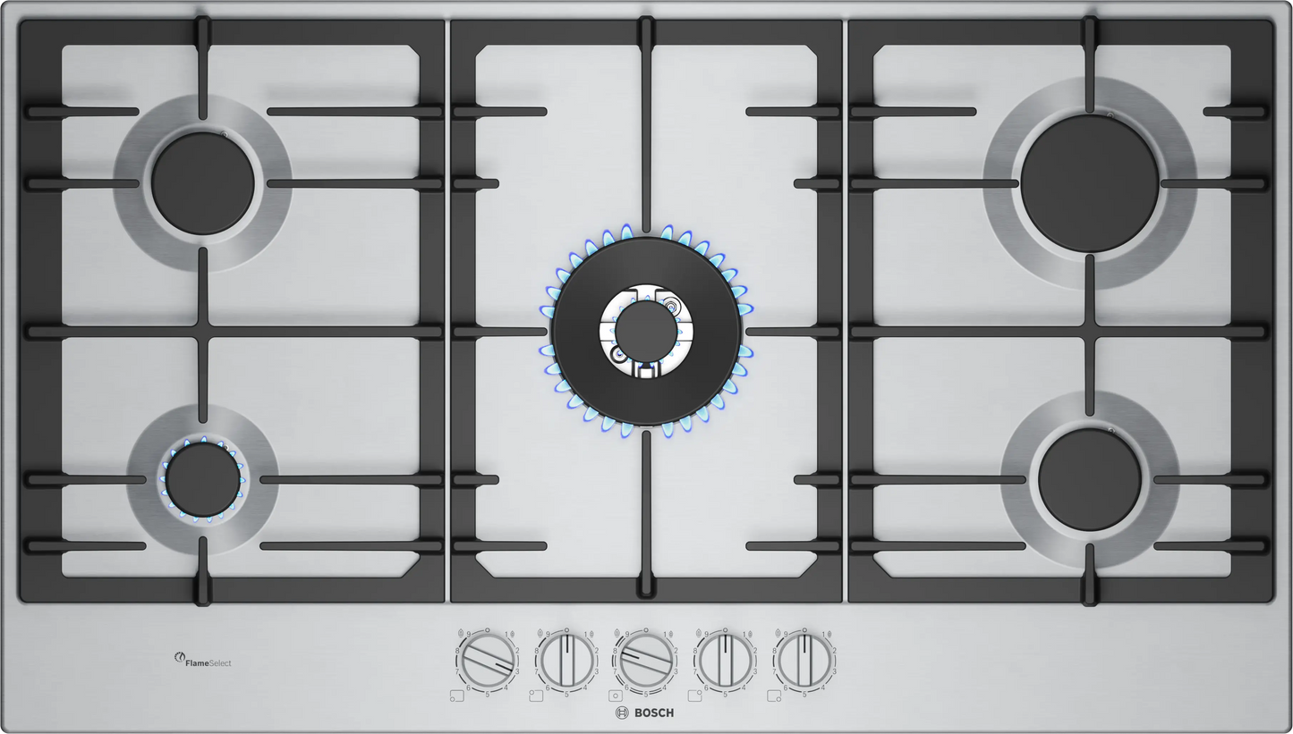 PCR9A5B90 Series 6 Built-in Gas Hob 90 x 60 cm Stainless steel
