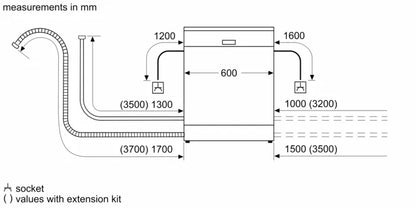 SMS50D08GC Series 4 free-standing Dishwasher 60 cm