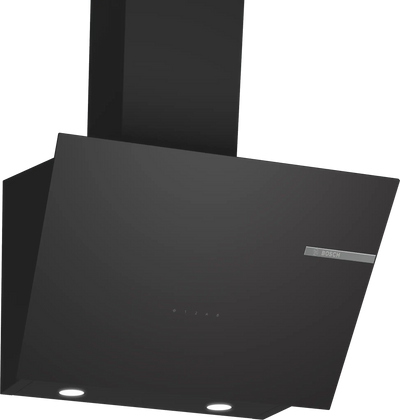 DWK66PJ60M Series 4 wall-mounted cooker hood 60 cm clear glass black printed, Black