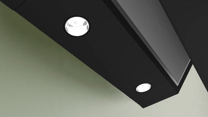 DWK96PJ60M Series 4 wall-mounted cooker hood 90 cm clear glass black printed, Black
