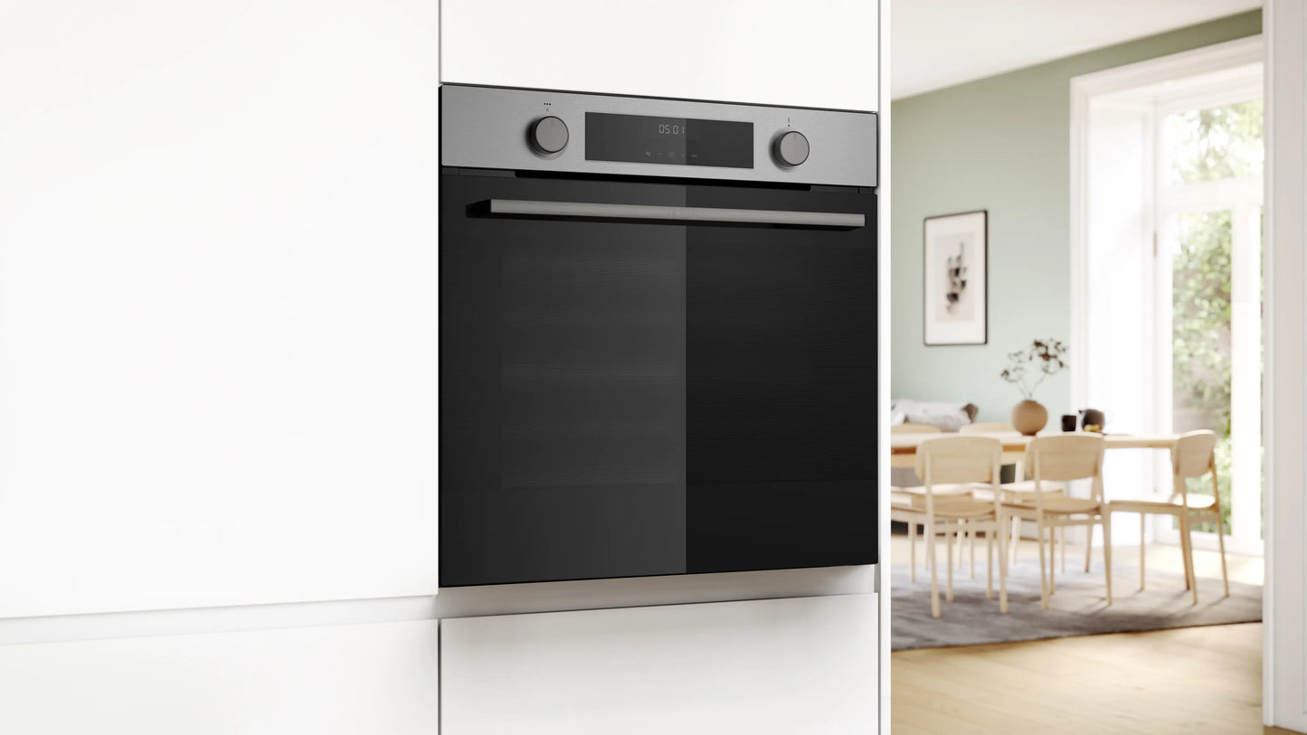 HUA634EROM Series 4 Built-in oven with added steam function 60 x 60 cm Stainless steel