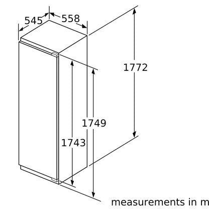 GIN81AEF0G Series 6 built-in freezer, 177.2 × 55.8 cm