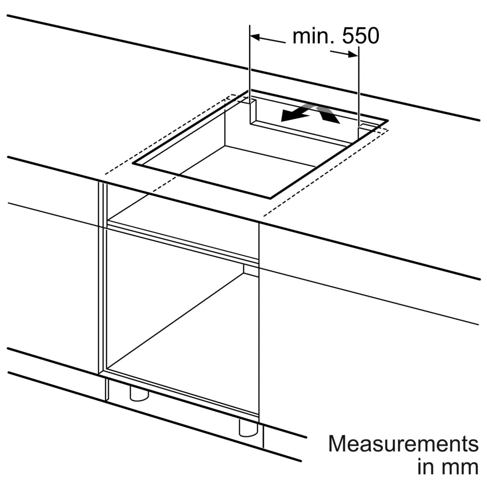 PUG61KAA5E Series 2 Built-in Induction hob 60 x 60 cm Ceramic glass