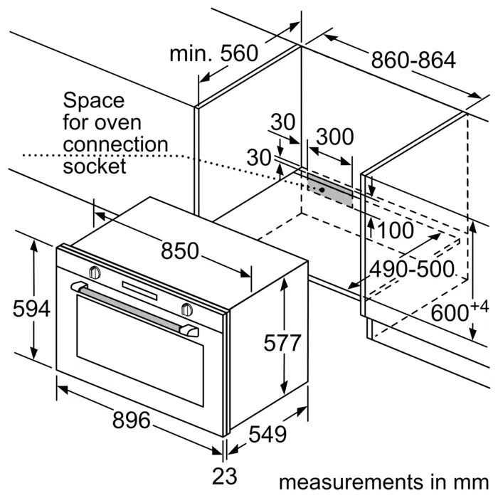 VGD553FRO Series 4 Built-in Oven 90cm