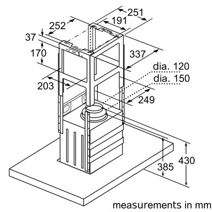 DIB971M50M Series 4 Island Hood 90 cm