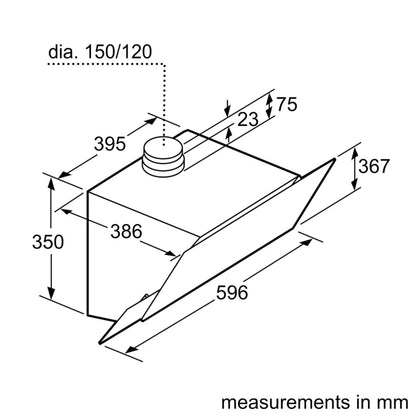 DWK66AJ60M Series 4 Inclined Hood 60 cm