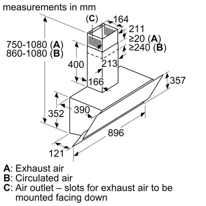 DWK96AJ60M Series 4 Inclined Hood 90 cm