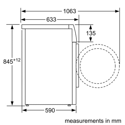 WAN282XIKE Series 4, 8Kg Freestanding Washing Machine