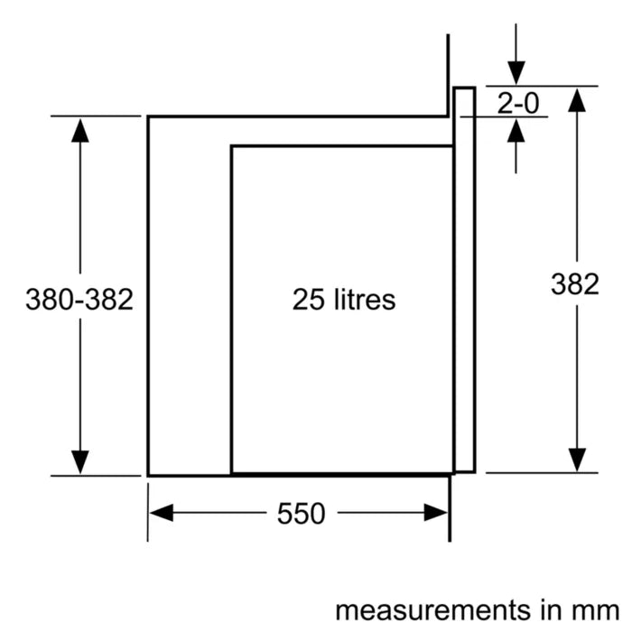 BEL554MSOB Series 6 Built-in Microwave 60 x 38 cm