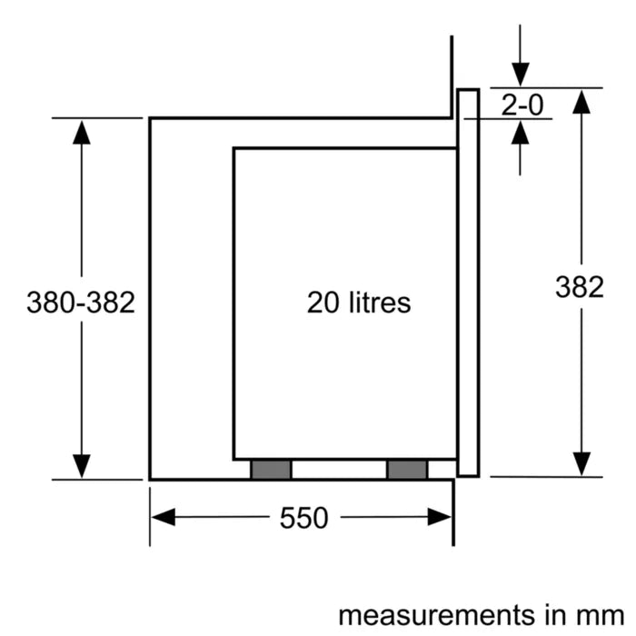 BFL524MSOB Series 6 Built-in Microwave 60 x 38 cm