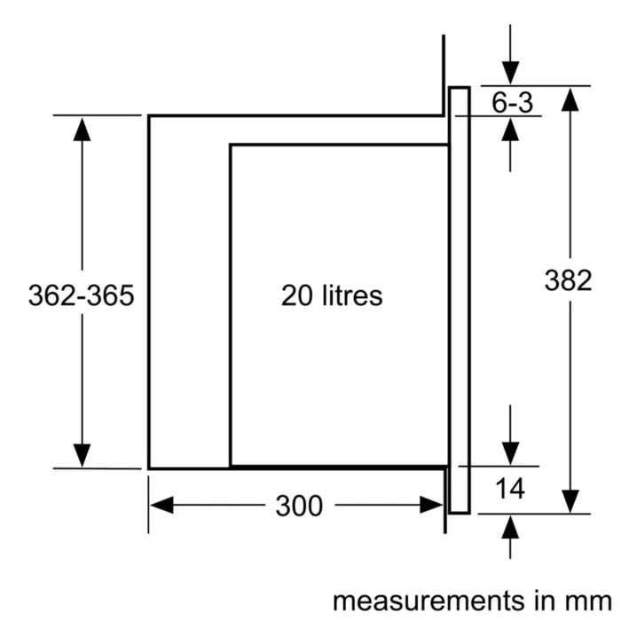 BFL524MSOB Series 6 Built-in Microwave 60 x 38 cm