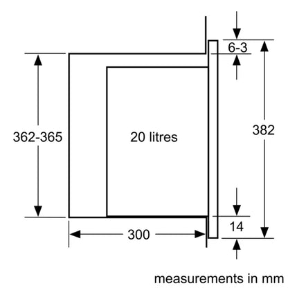 BFL524MSOB Series 6 Built-in Microwave 60 x 38 cm