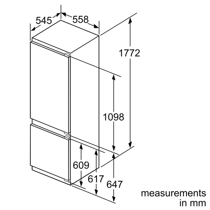 KIS87AF300 Series 6, 270L Built-in Refrigerator
