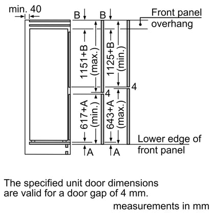 KIS87AF300 Series 6, 270L Built-in Refrigerator