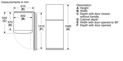KDN25NLN25 Series 4, 250L Freestanding Fridge-Freezer